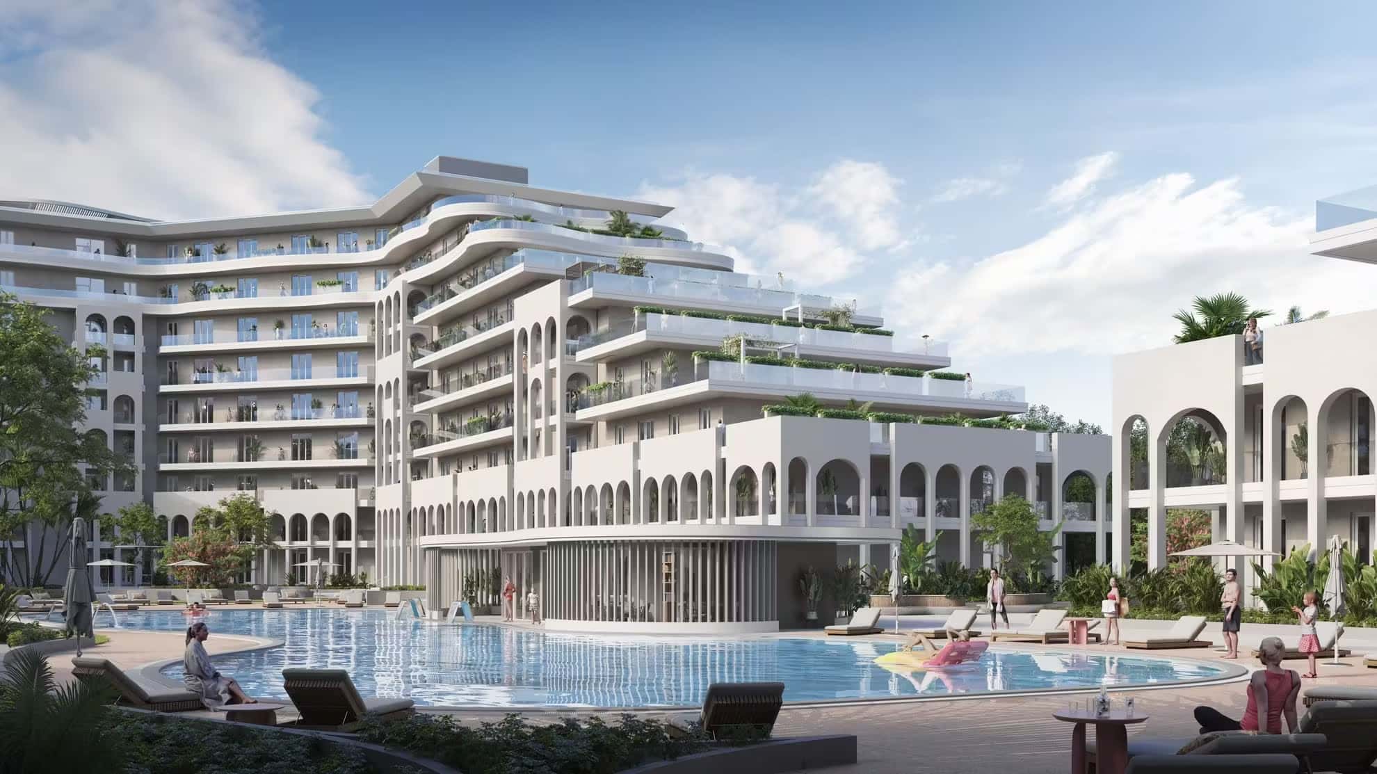 Архитектура и бассейны Sun Garden