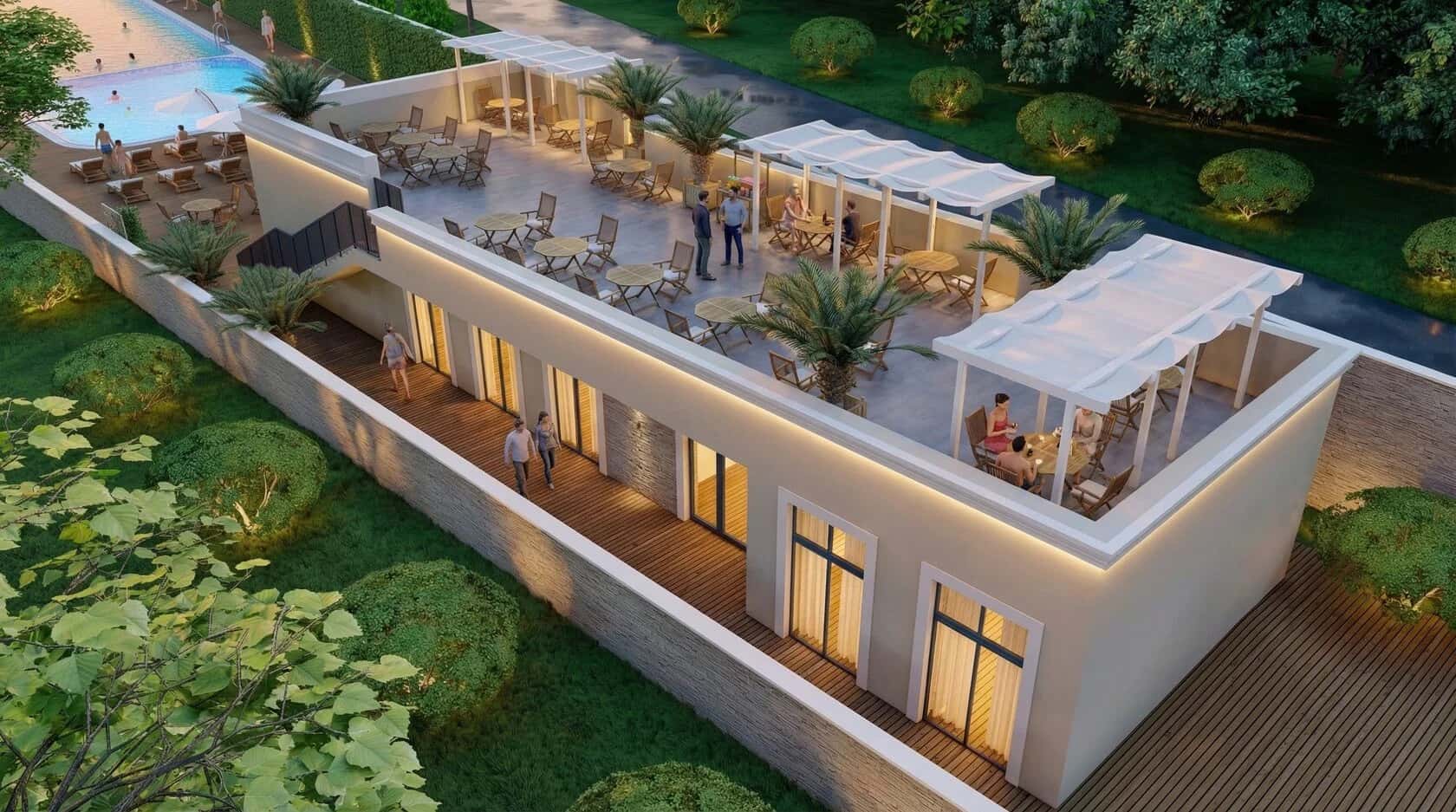Террасы Eden Family Hotel с видом на море