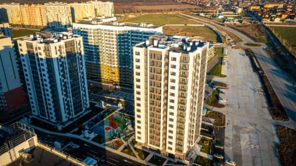 Готовые дома ЖК «Два Адмирала» с высоты